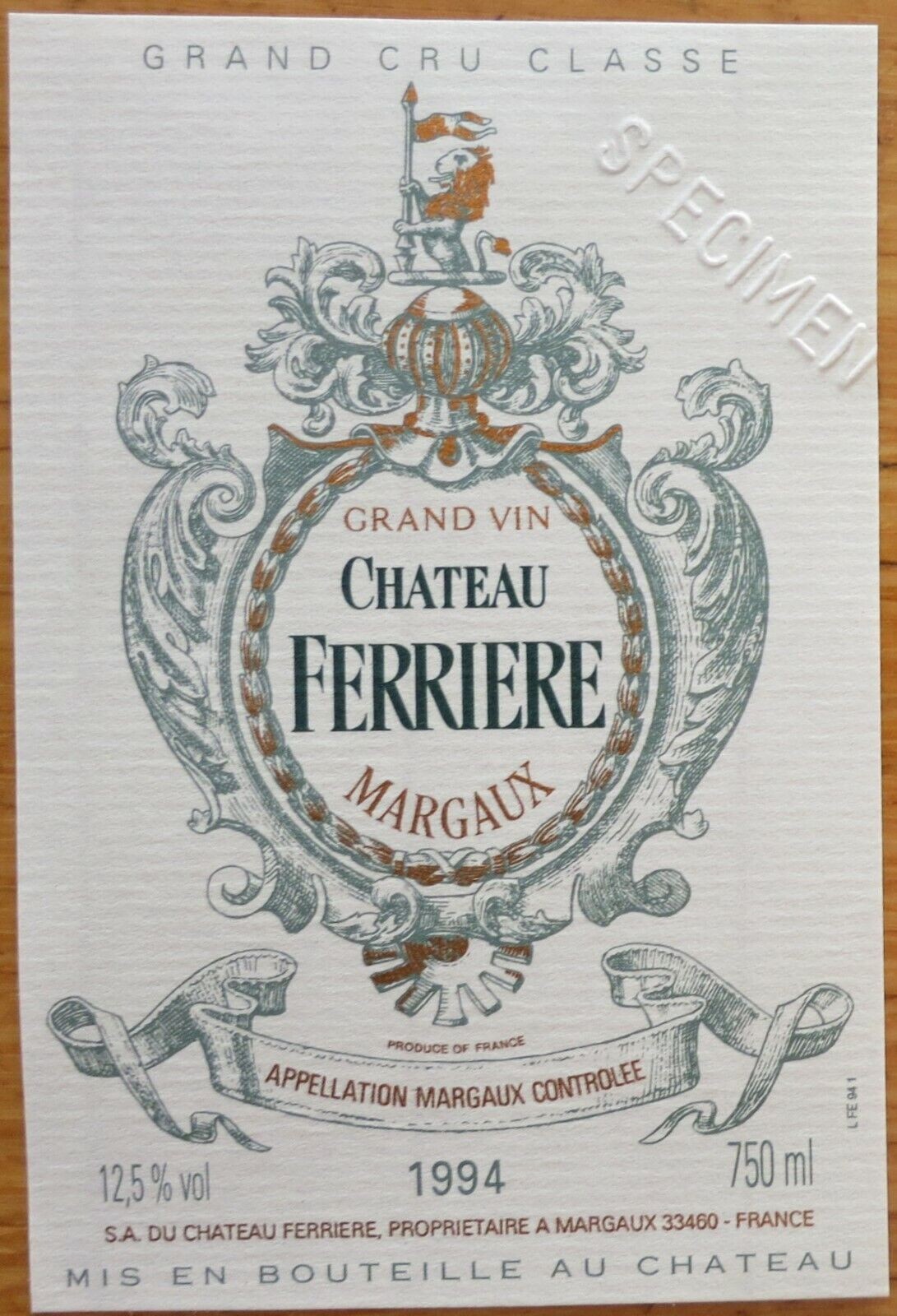 Chateau Ferriere Margaux