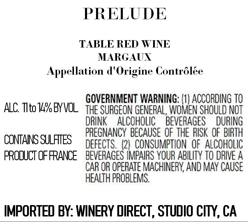 Prelude Table Red Wine