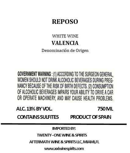 Reposo White Wine