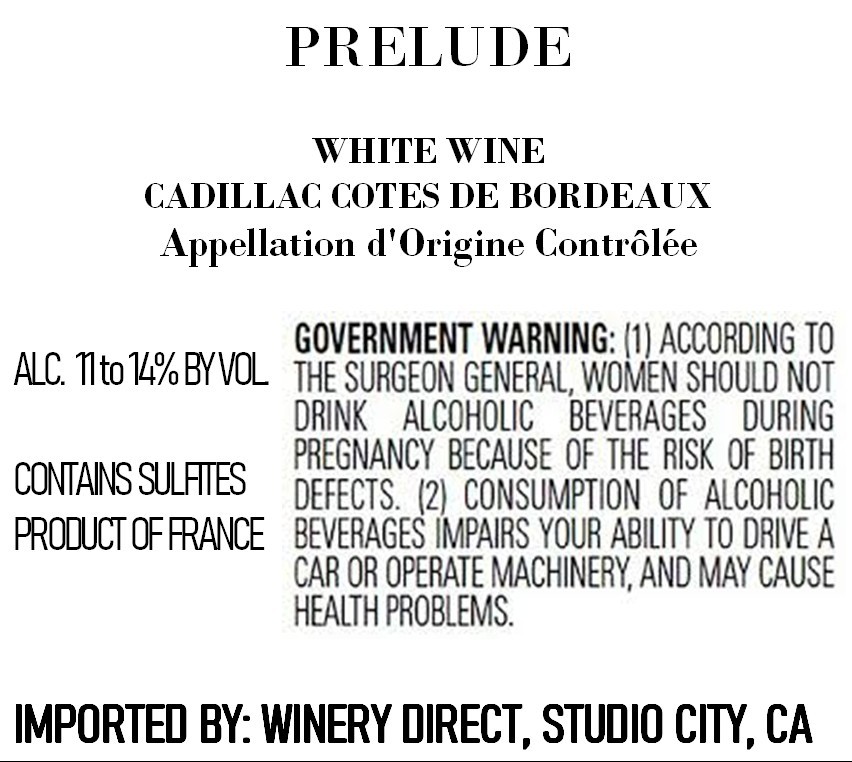 Prelude White Wine