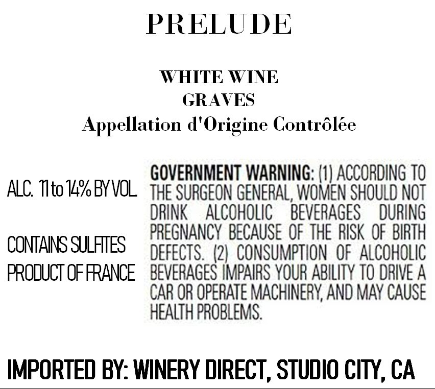 Prelude White Wine