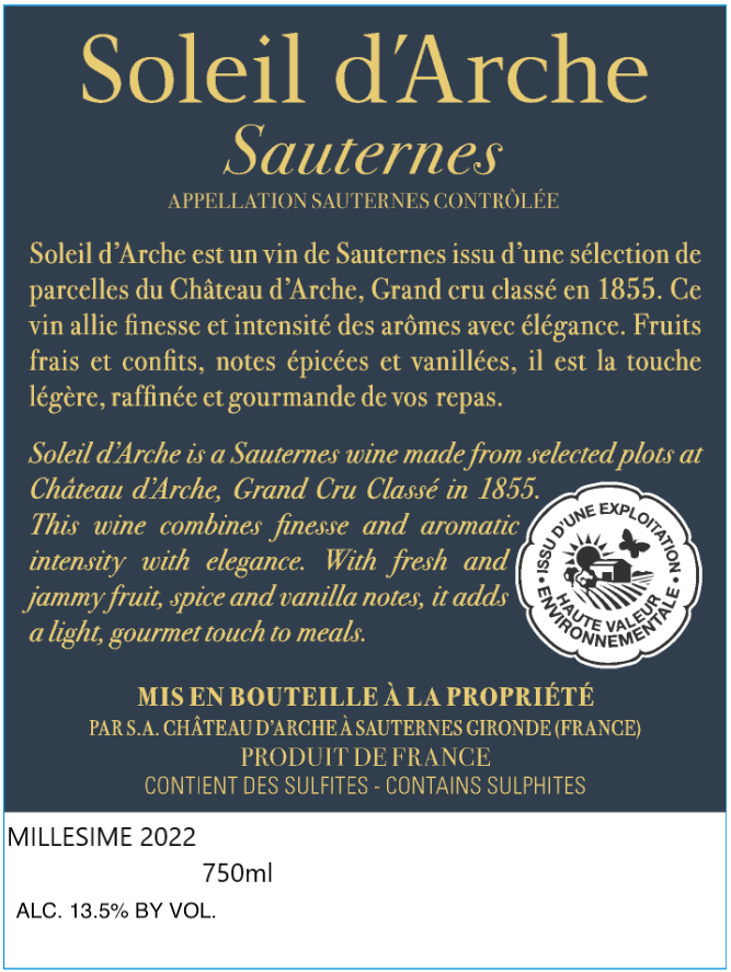 Soleil D'arche Sauternes