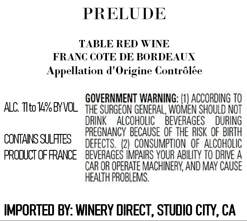 Prelude Table Red Wine