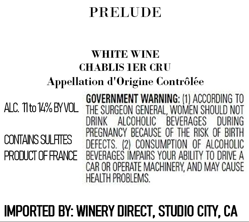 Chablis 1er Cru Prelude