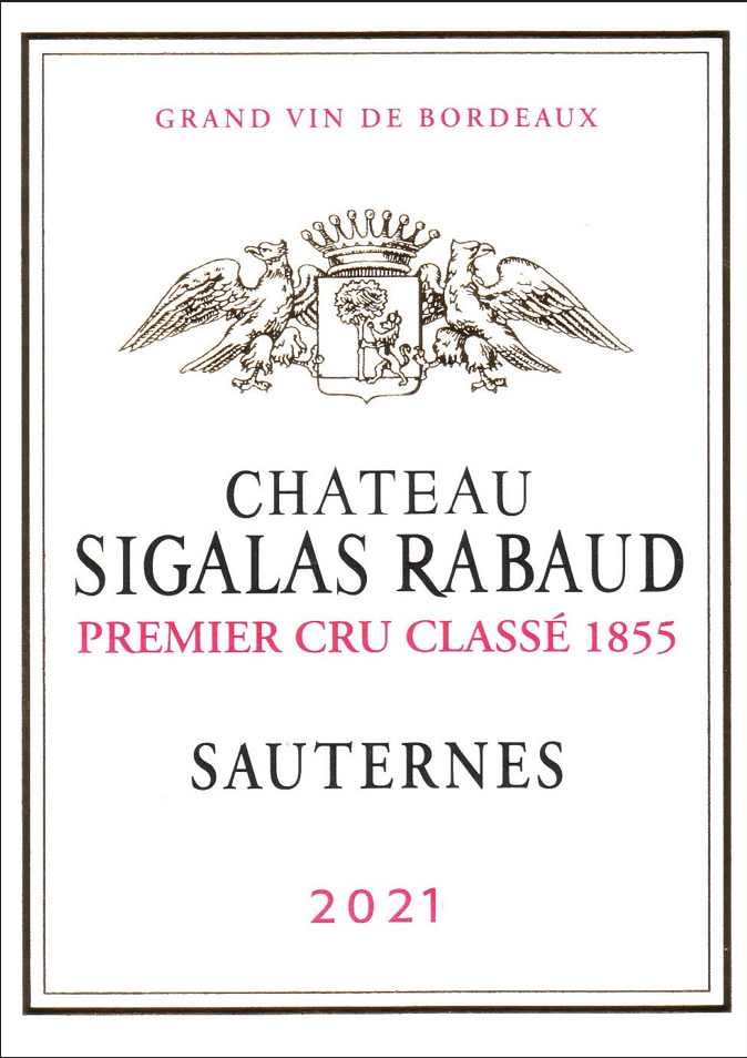 Sigalas Rabaud Premier Cru Classé 1855 Sauternes