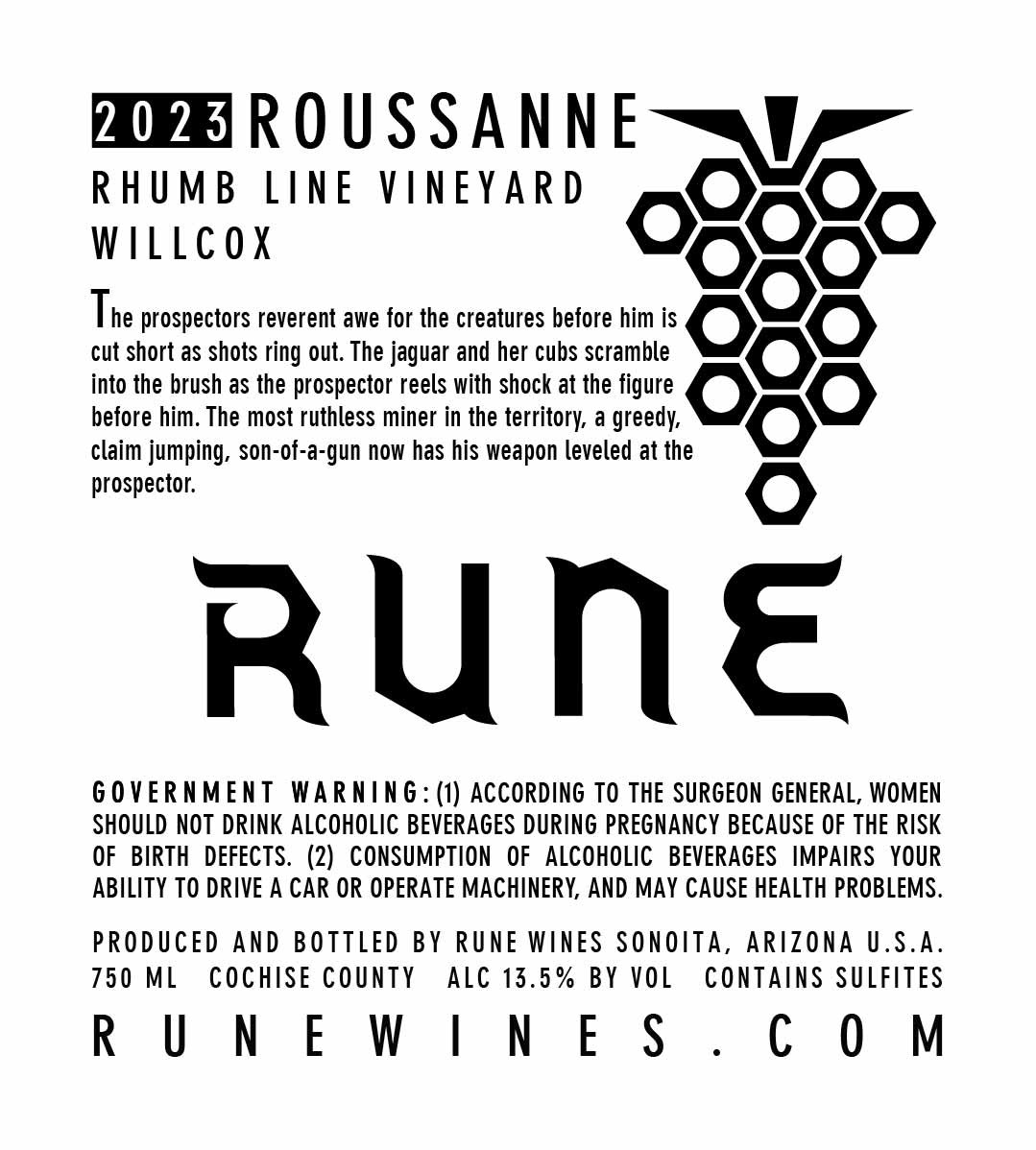 Roussanne Rhumb Line Vineyard