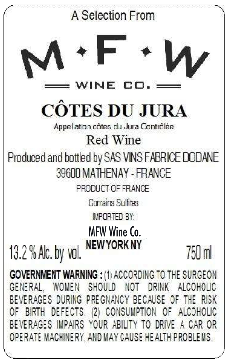 Côtes Du Jura Red Wine