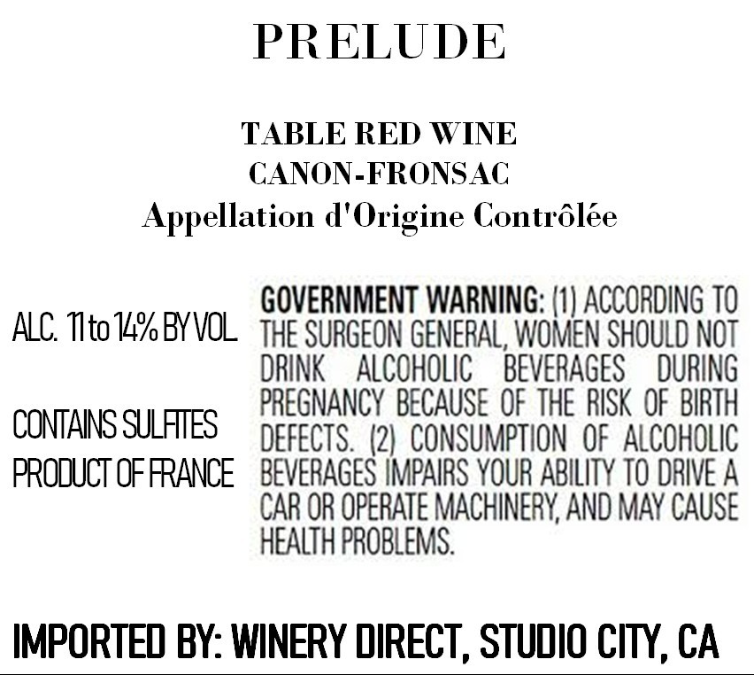 Prelude Table Red Wine