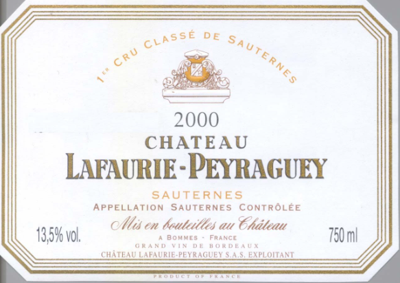 Chateau Lafaurie - Peyraguey 1 Cru Sauternes