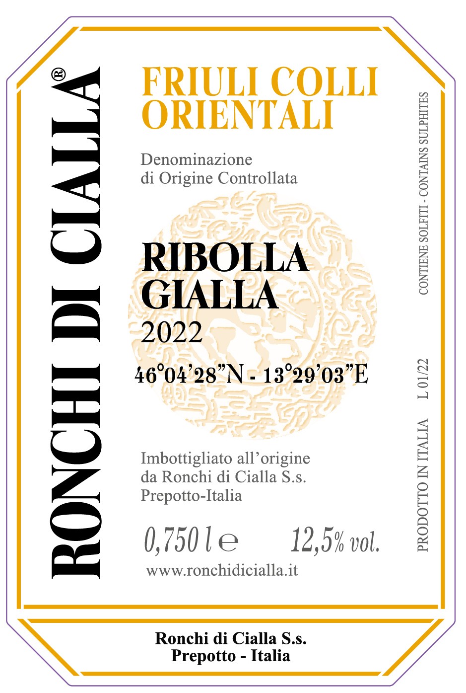 Ribolla Gialla Dry White Wine