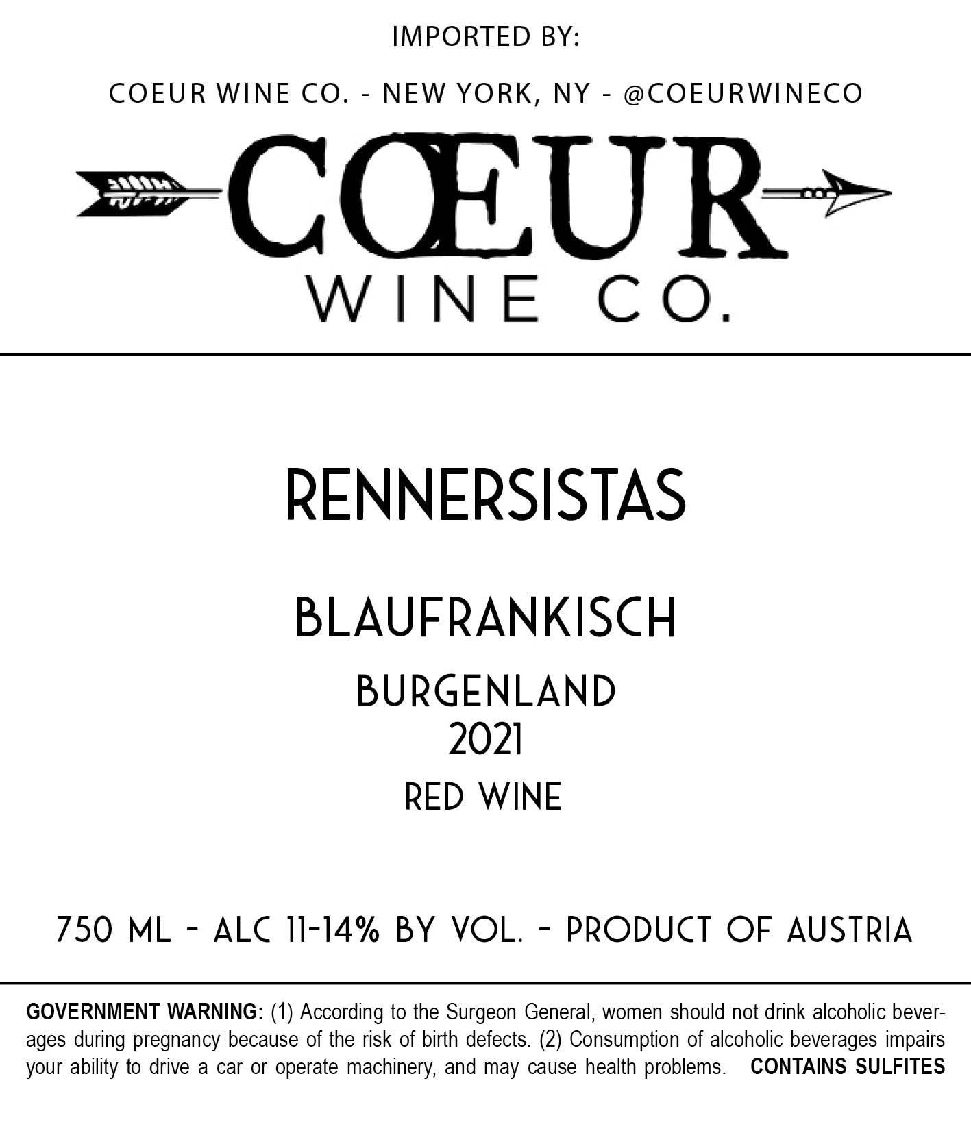 Rennersistas Blaufrankisch Burgenland