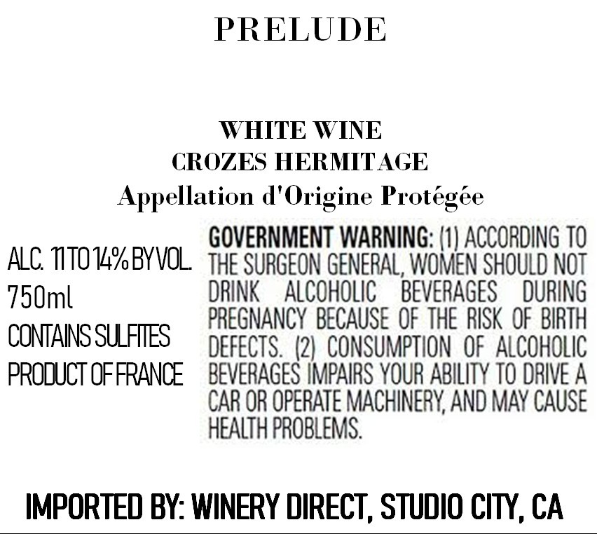 Prelude White Wine