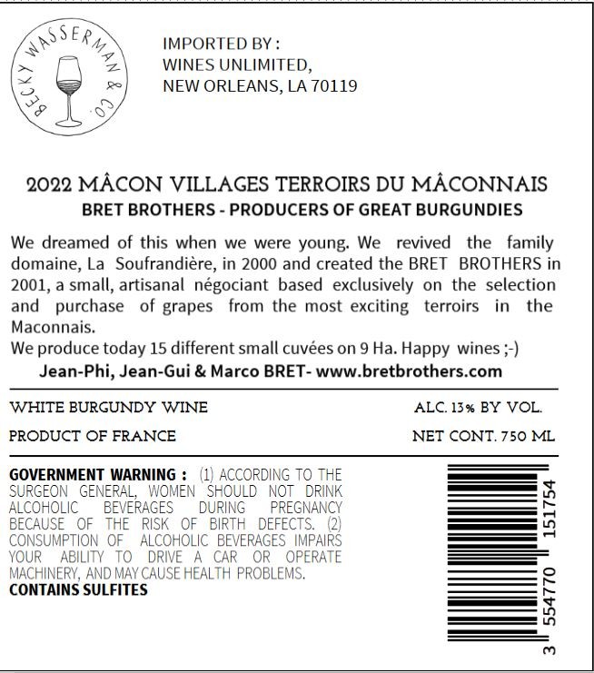 Cuvee Terroirs Du Maconnais