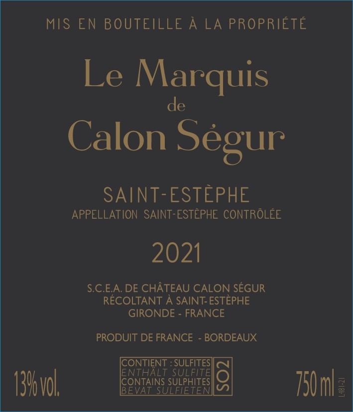 Le Marquis De Calon Segur