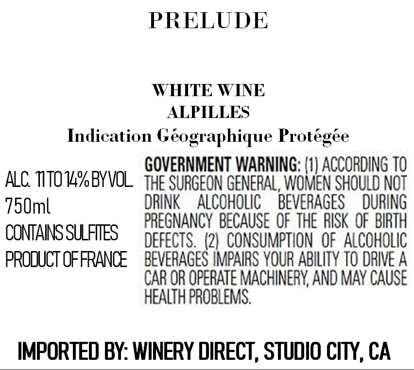 Prelude White Wine Alpilles