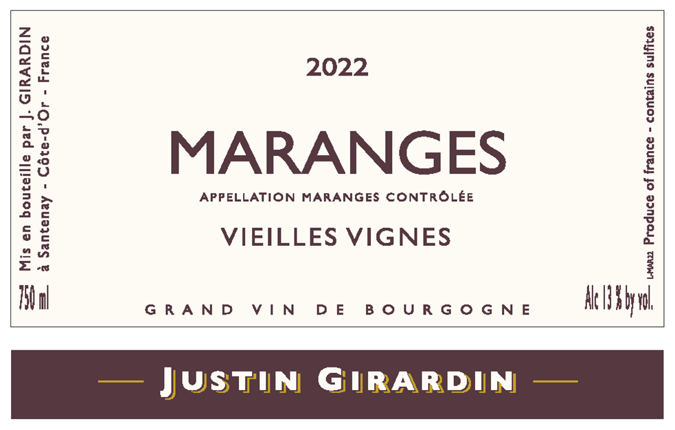 Maranges Vieilles Vignes Grand Vin De Bourgogne