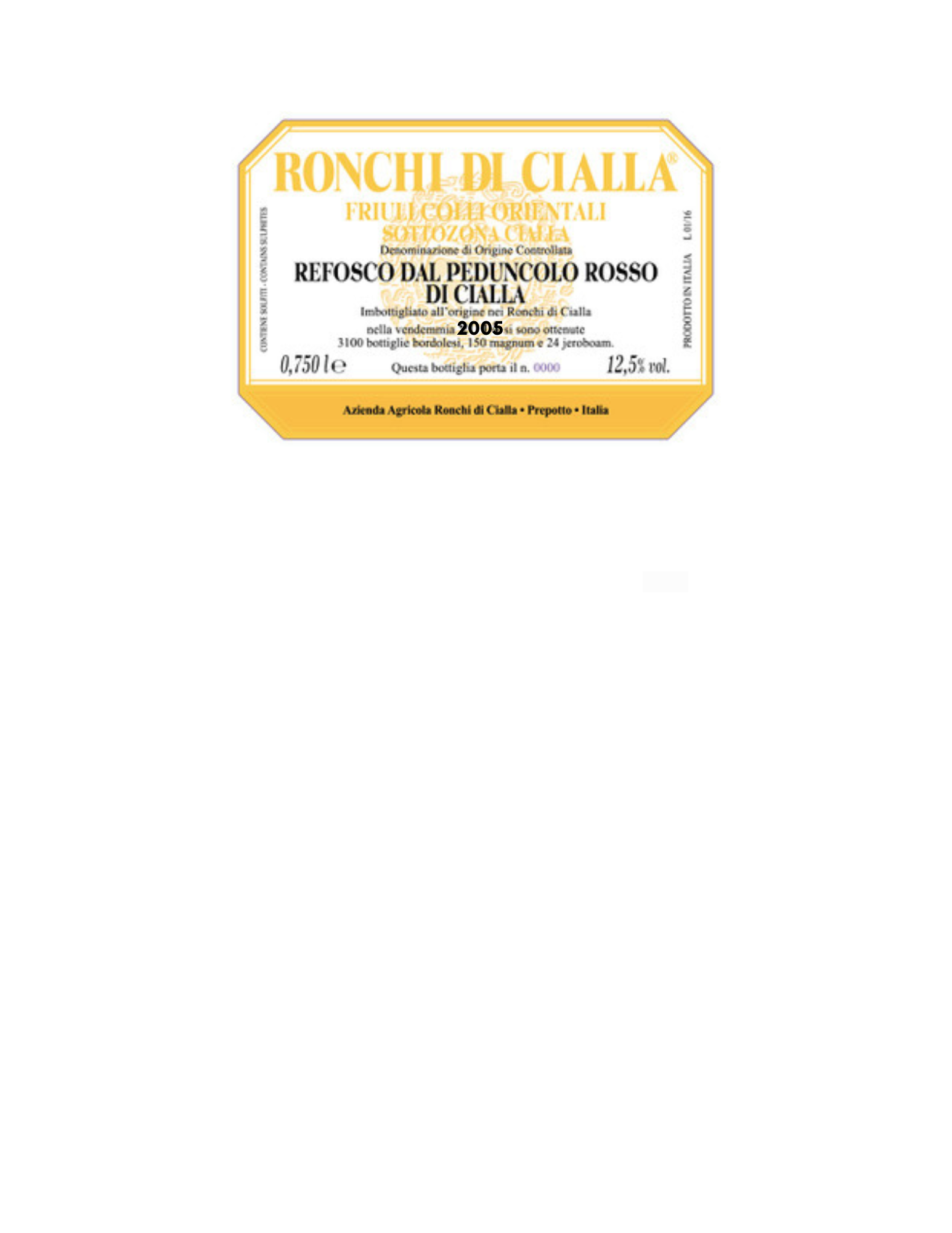 Ronchi Di Cialla Refosco Dal Peduncolo Rosso