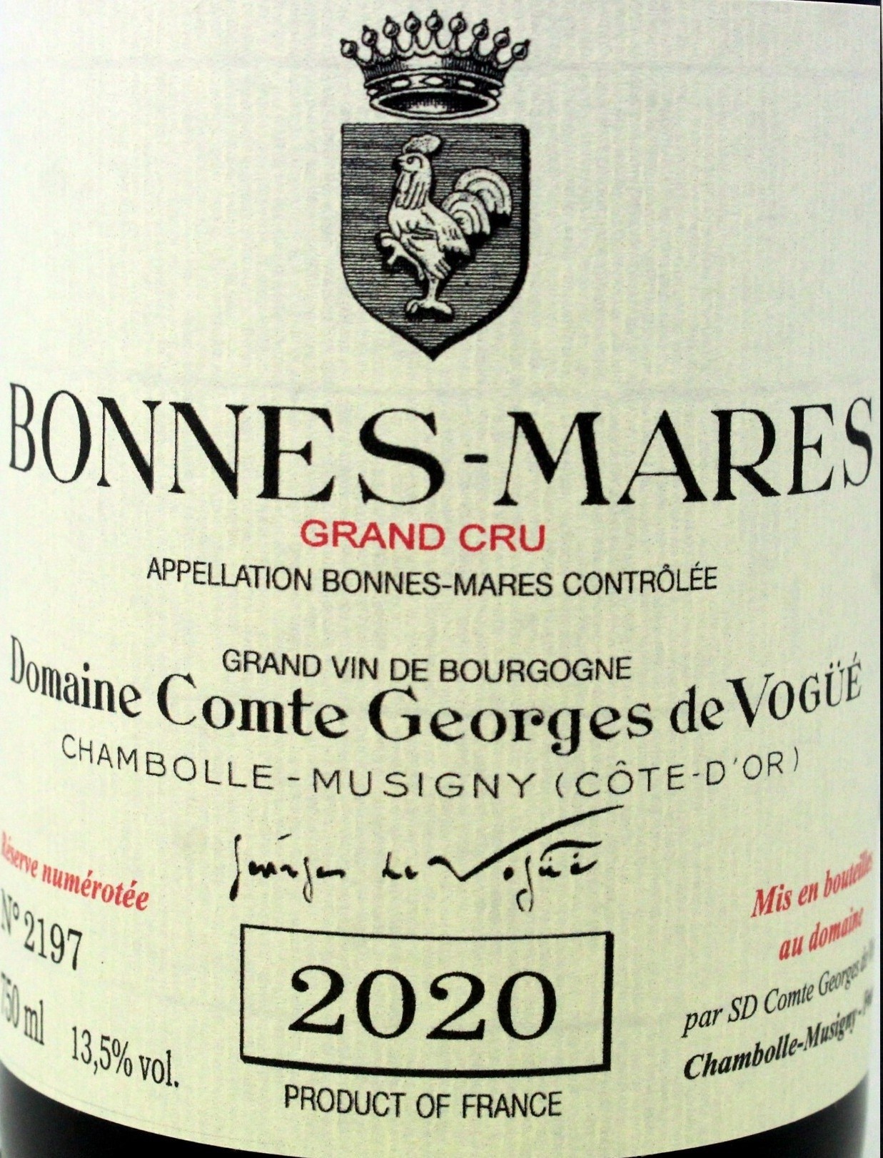Domaine Serve Numérotée 21.97