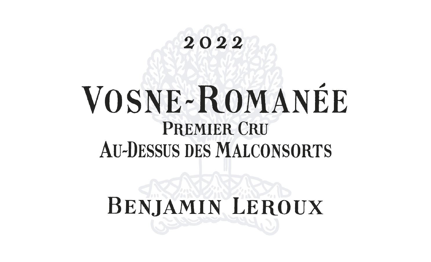 Vosne Romanée 1er Cru Au Dessus Des Malconsorts