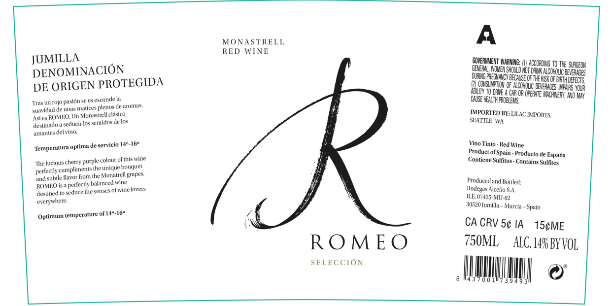 Romeo Monastrell Red Wine
