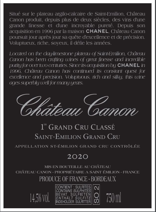 Canon 1 Grand Cru Classé