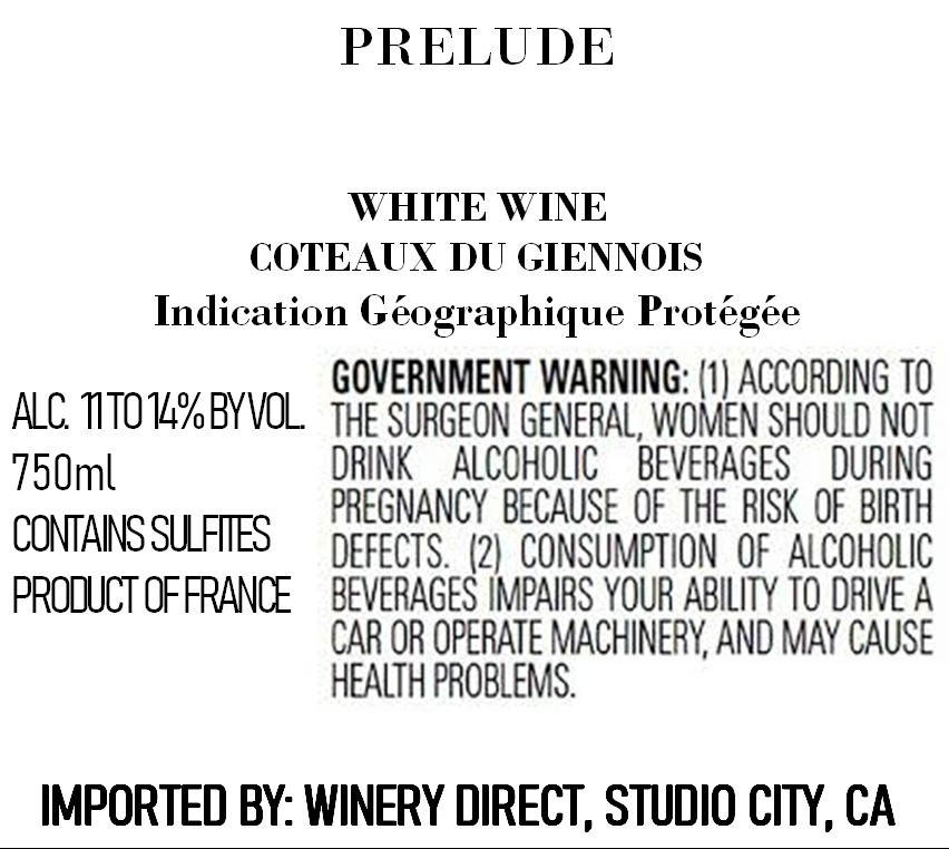 Prelude White Wine