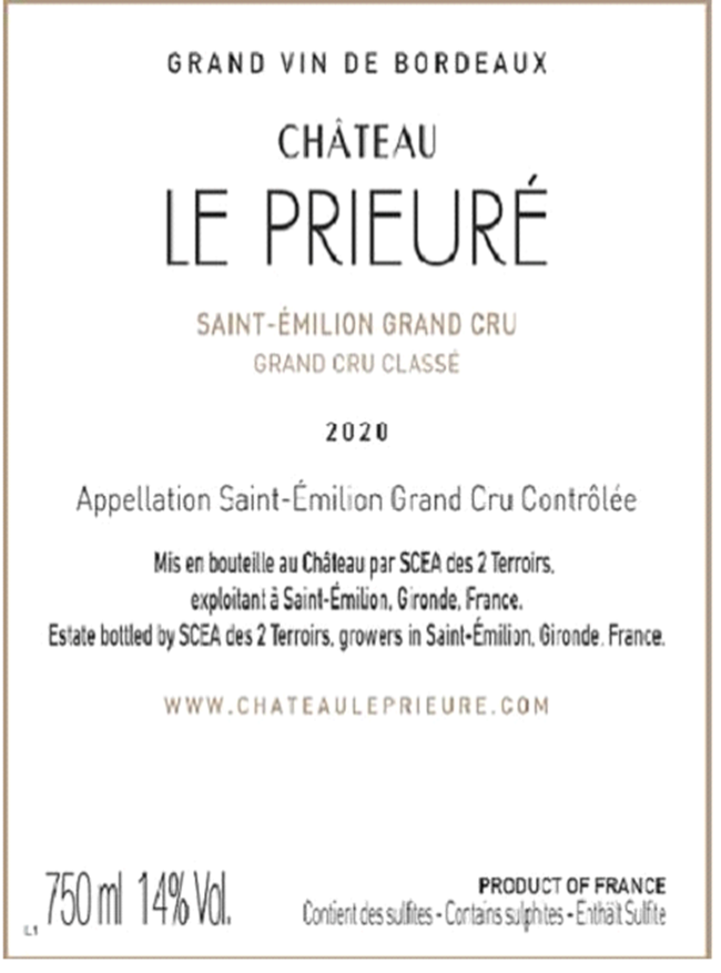 Château Le Prieuré Saint-Émilion Grand Cru