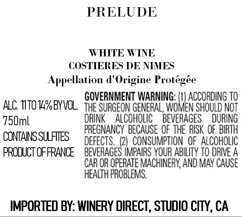 Prelude White Wine