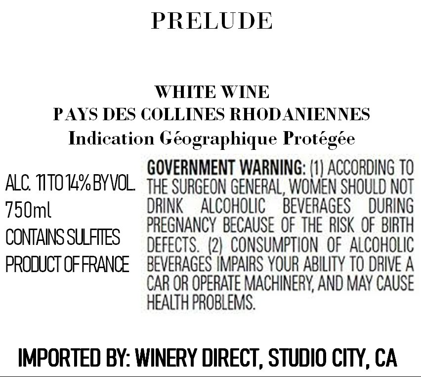 Prelude White Wine