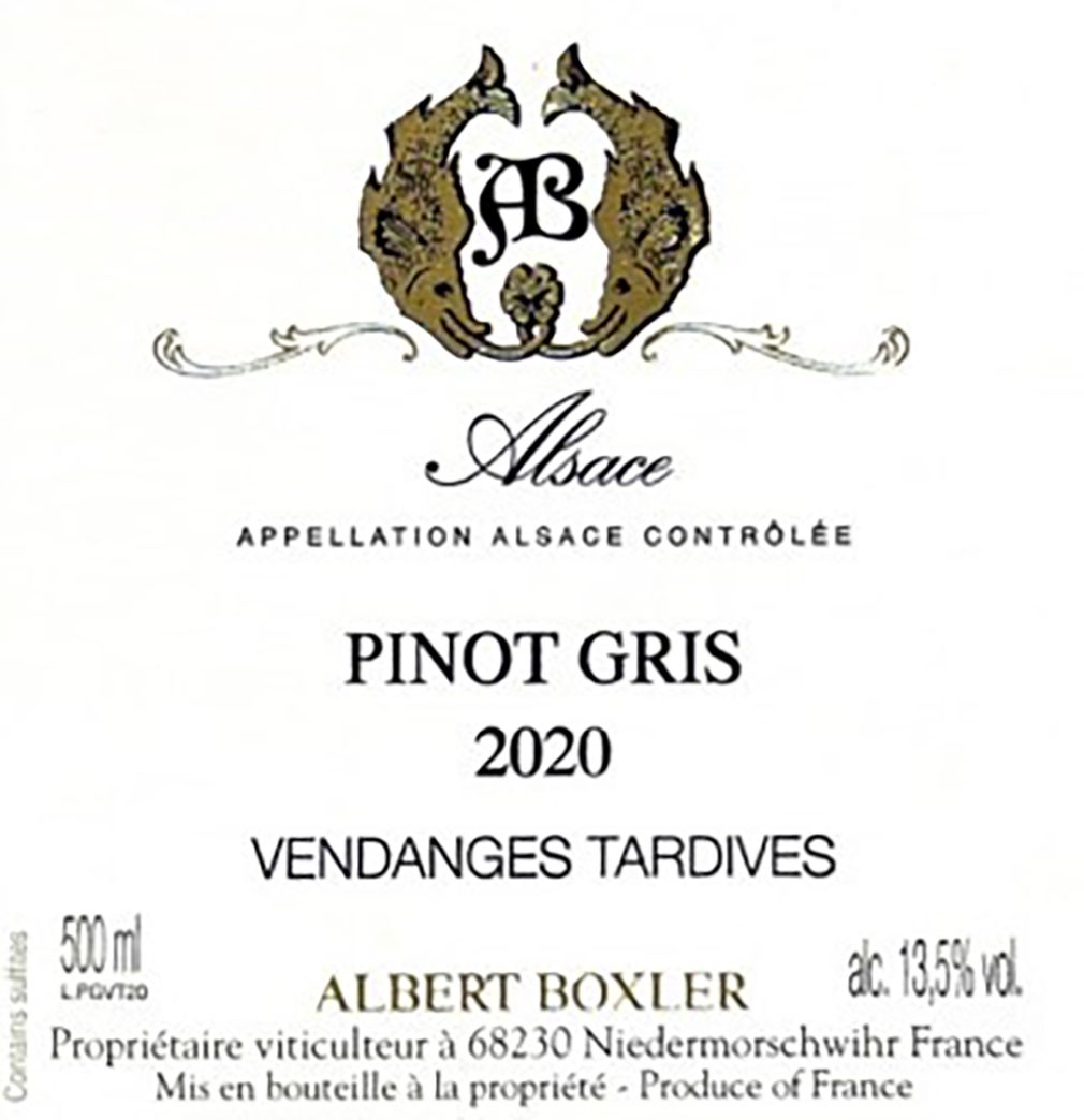 Pinot Gris Vendanges Tardives