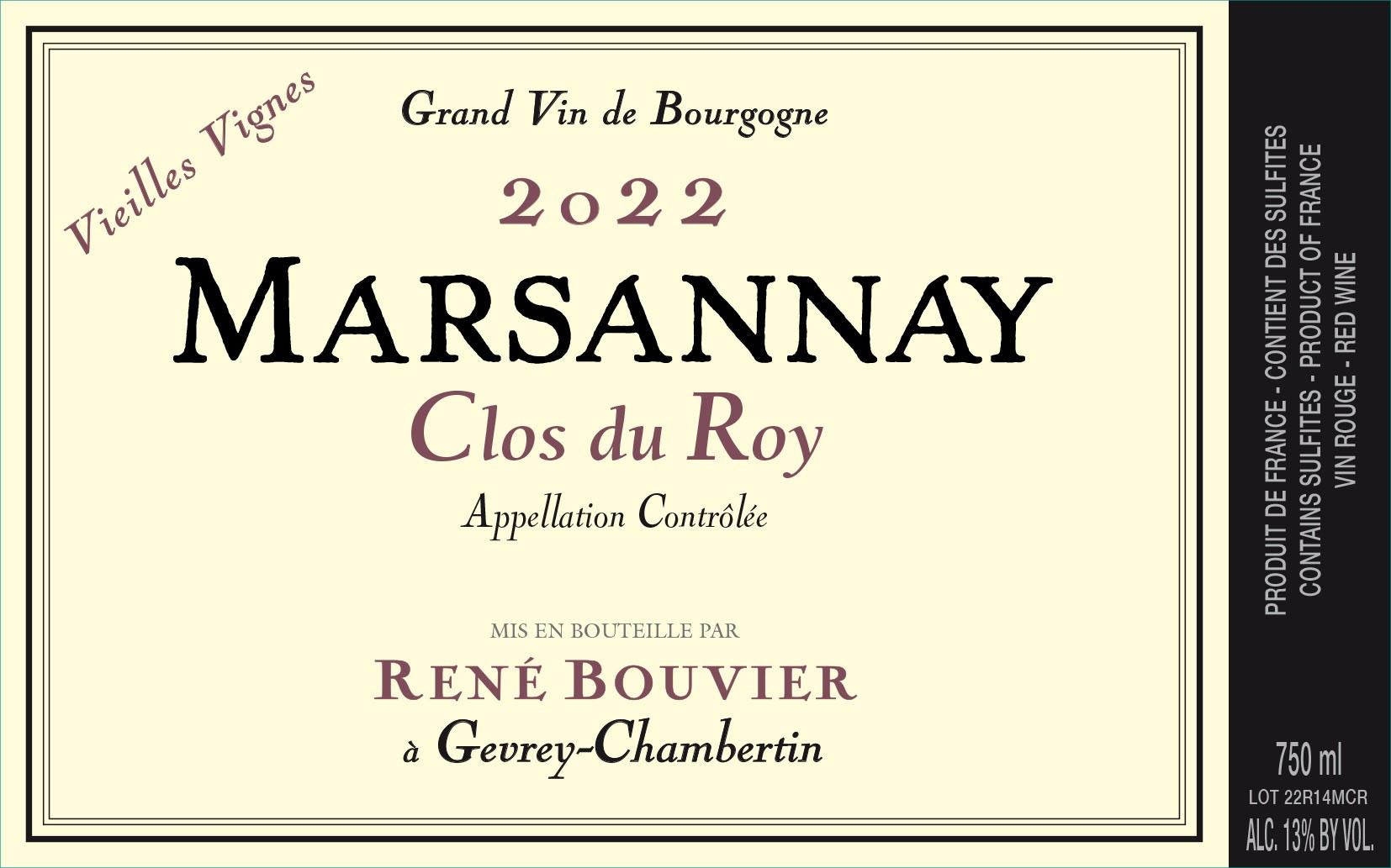 Clos Du Roy Vieilles Vignes