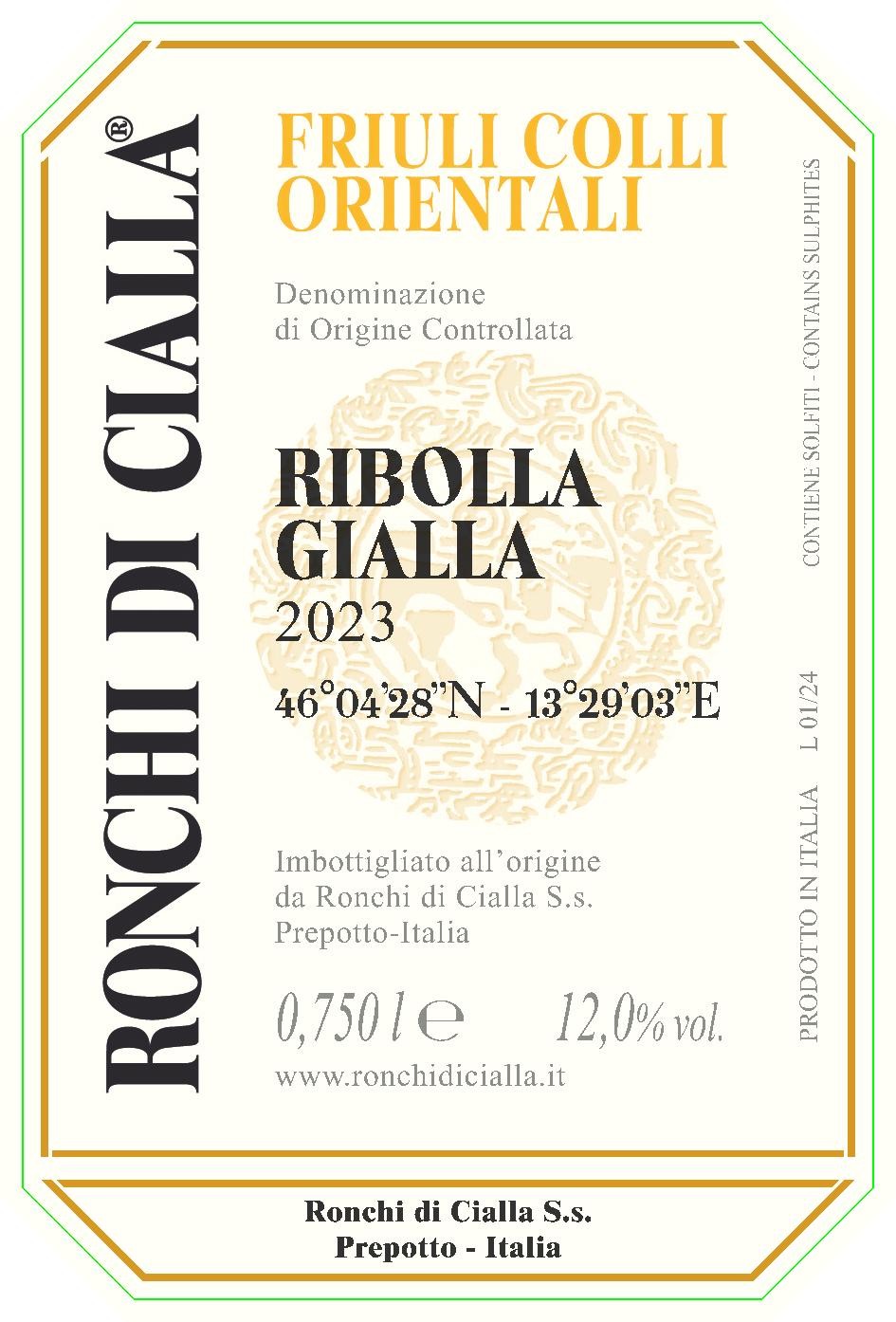 Ribolla Gialla Dry White Wine