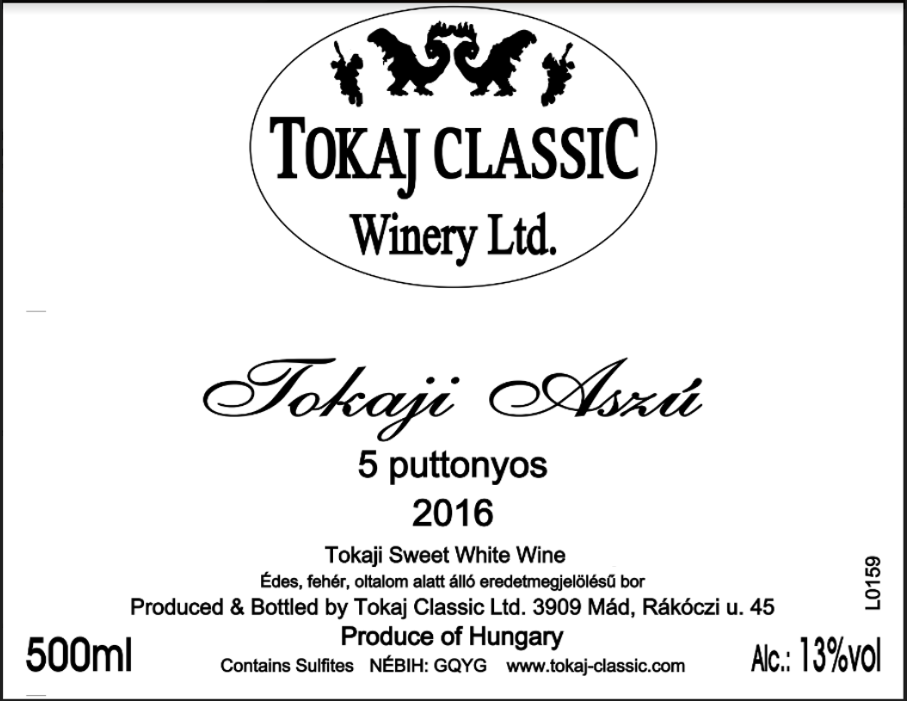 Tokaji Aszú 5 Puttonyos