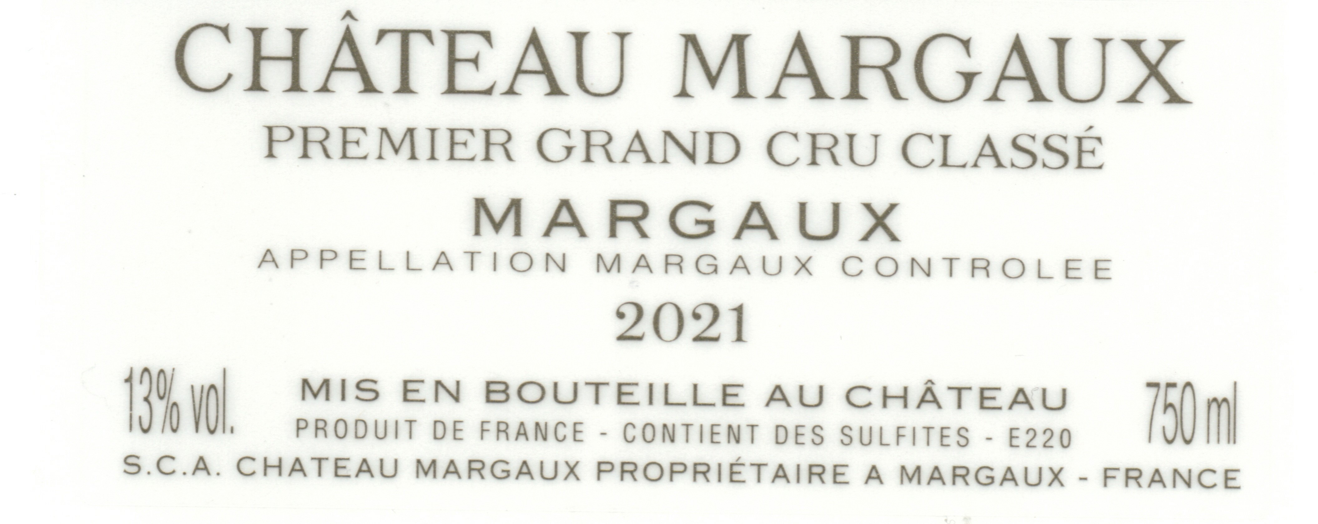 Château Margaux Premier Grand Vin