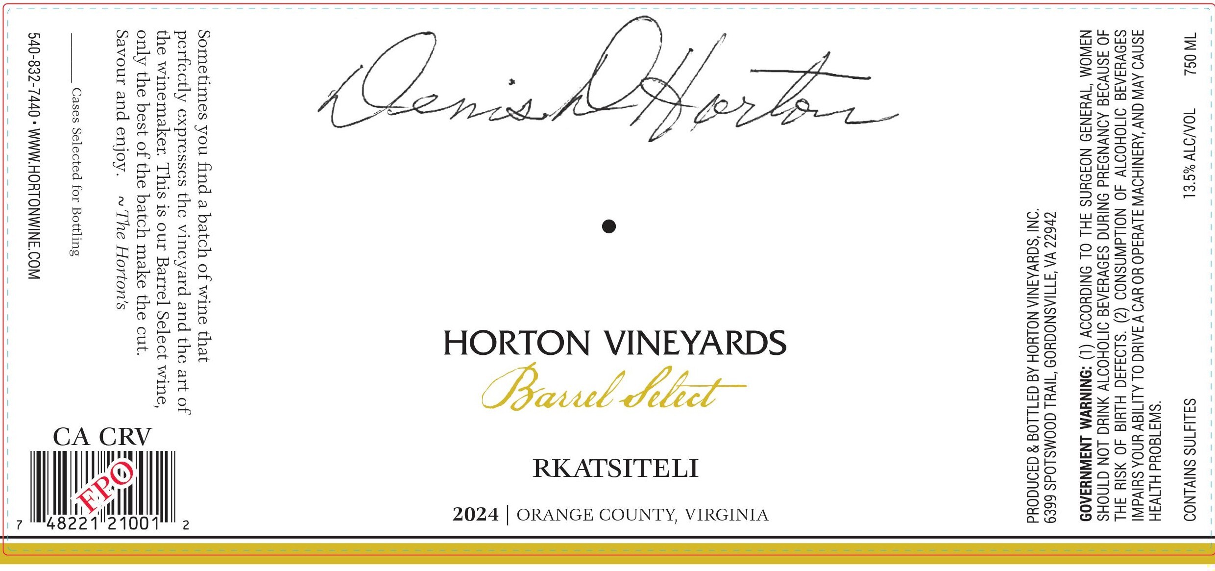 Barrel Select Rkatsiteli