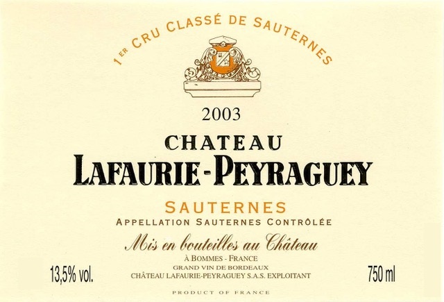 Chateau Lafaurie-Peyraguey Sauternes
