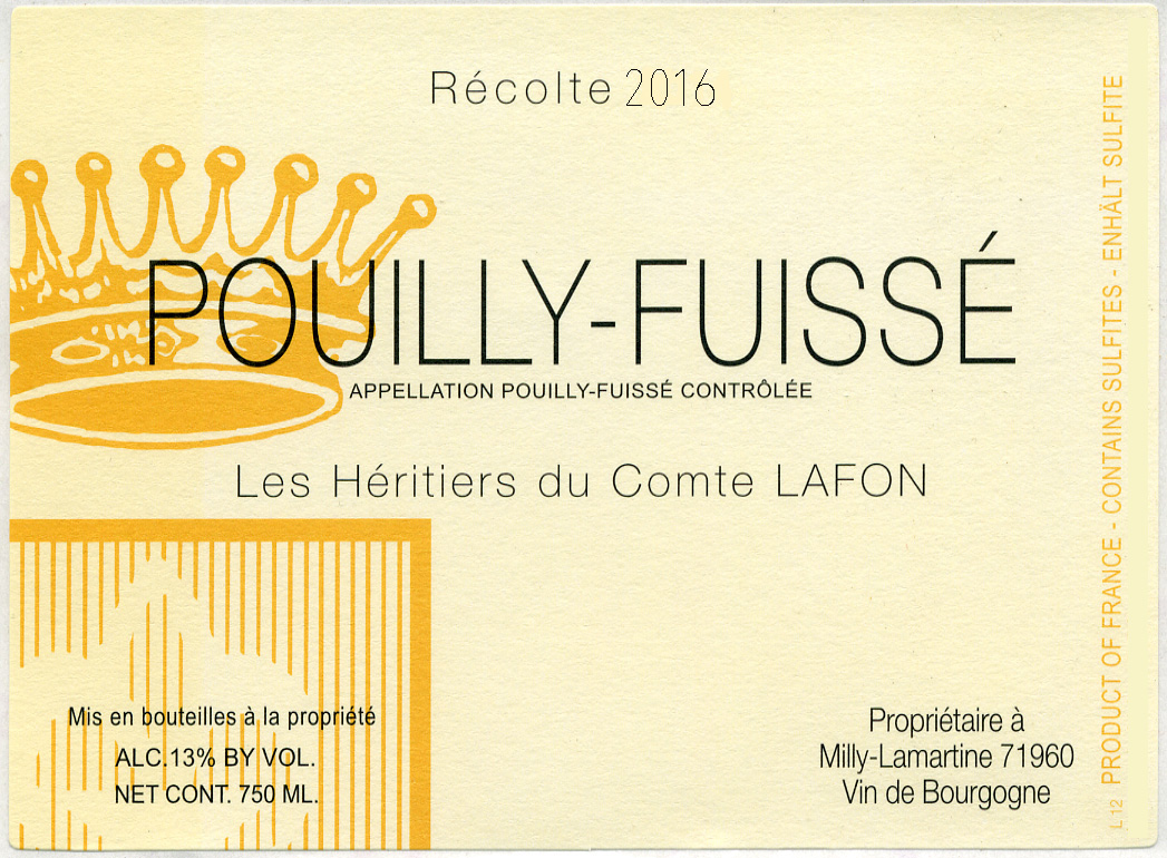 Les Héritiers Du Comte Lafon Pouilly - Fuissé