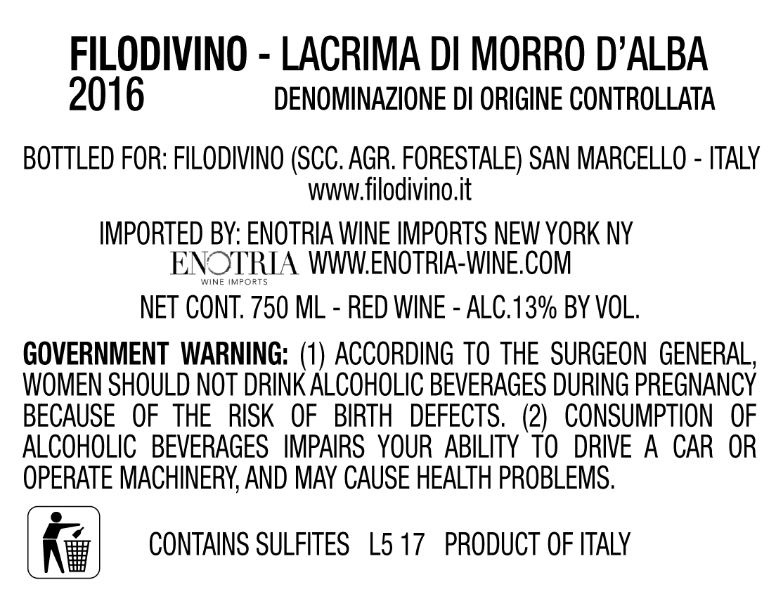 Lacrima Di Morro D'alba