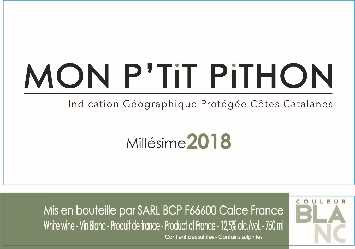 Mon P'tit Pithon Blanc
