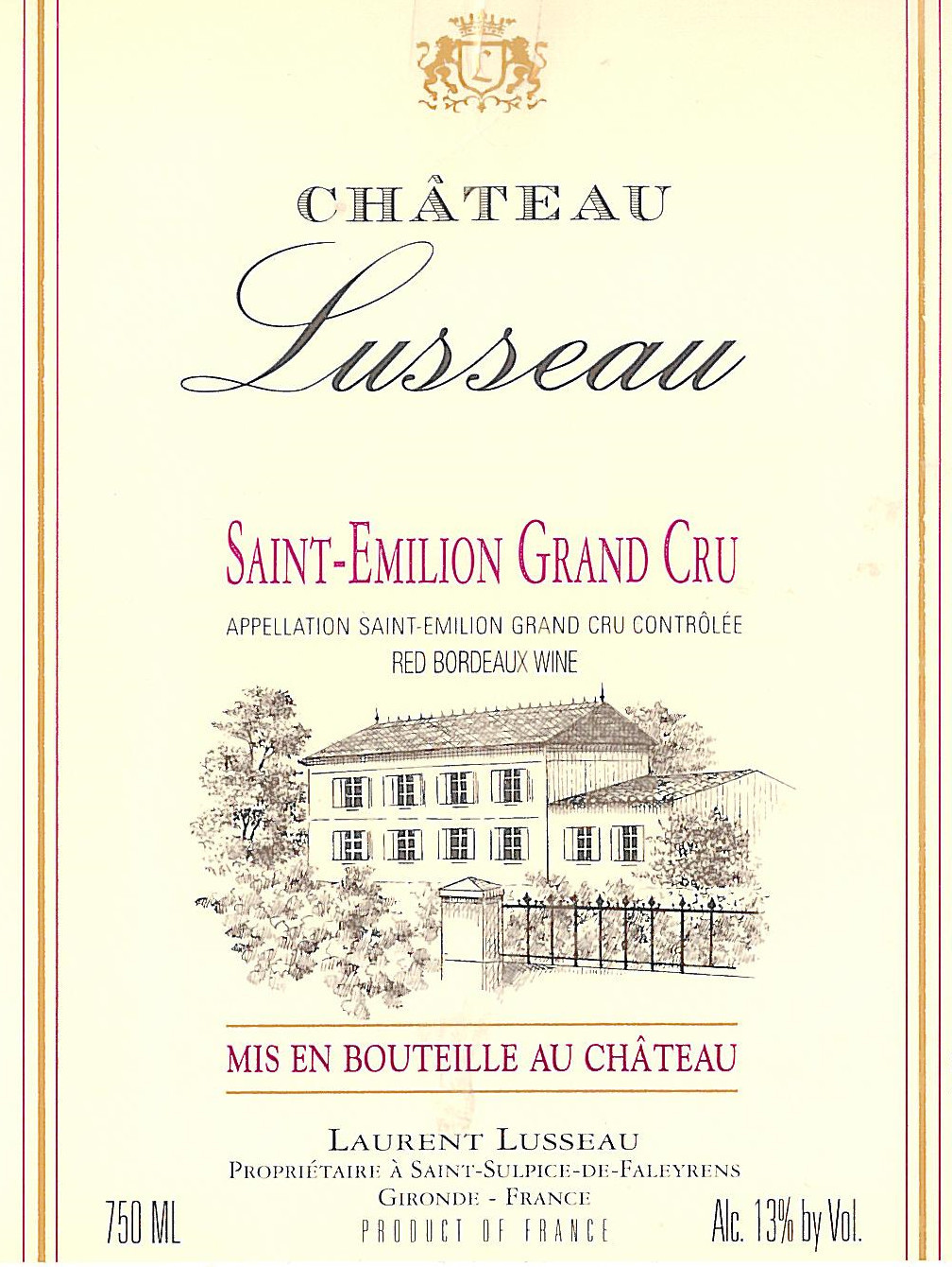 Chateau Lusseau Saint-Emilion Grand Cru