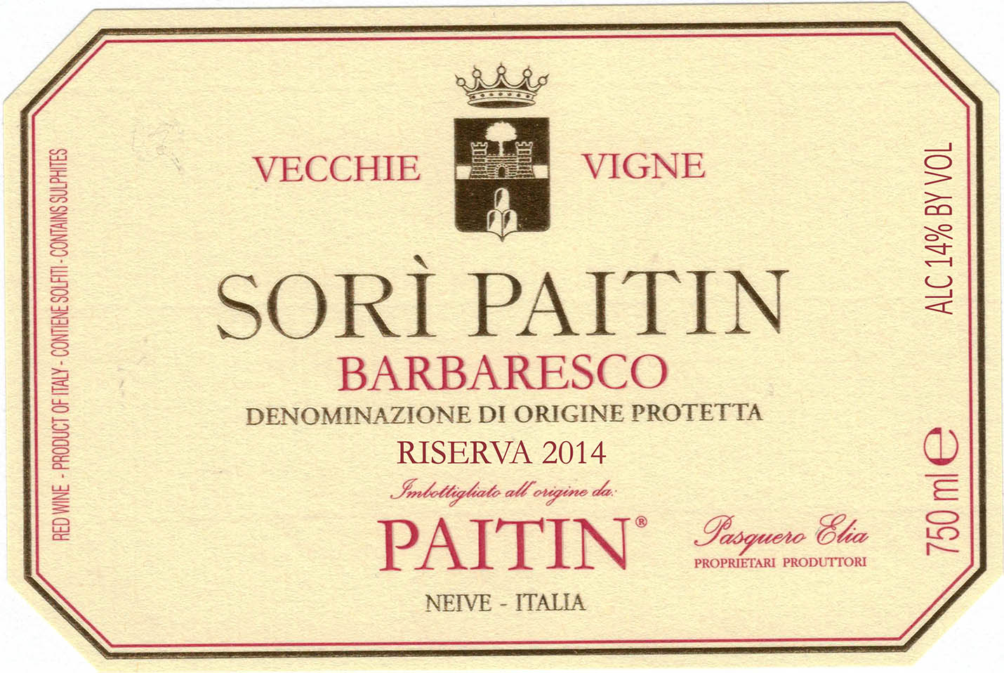 Sori Paitin Vecchie Vigna Reserva