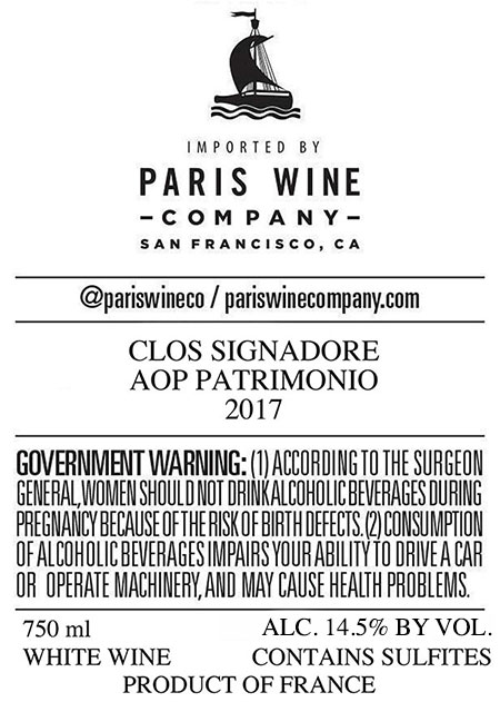 Clos Signadore Aop Patrimonio