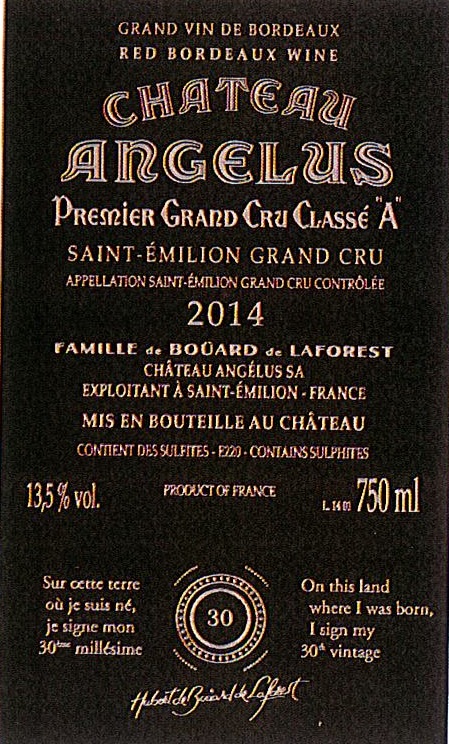 Angelus Premier Grand Cru Classé A