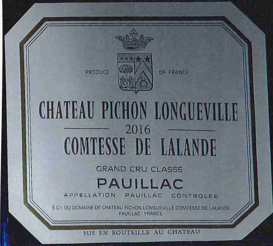 Pichon Longueville Comtesse De Lalande