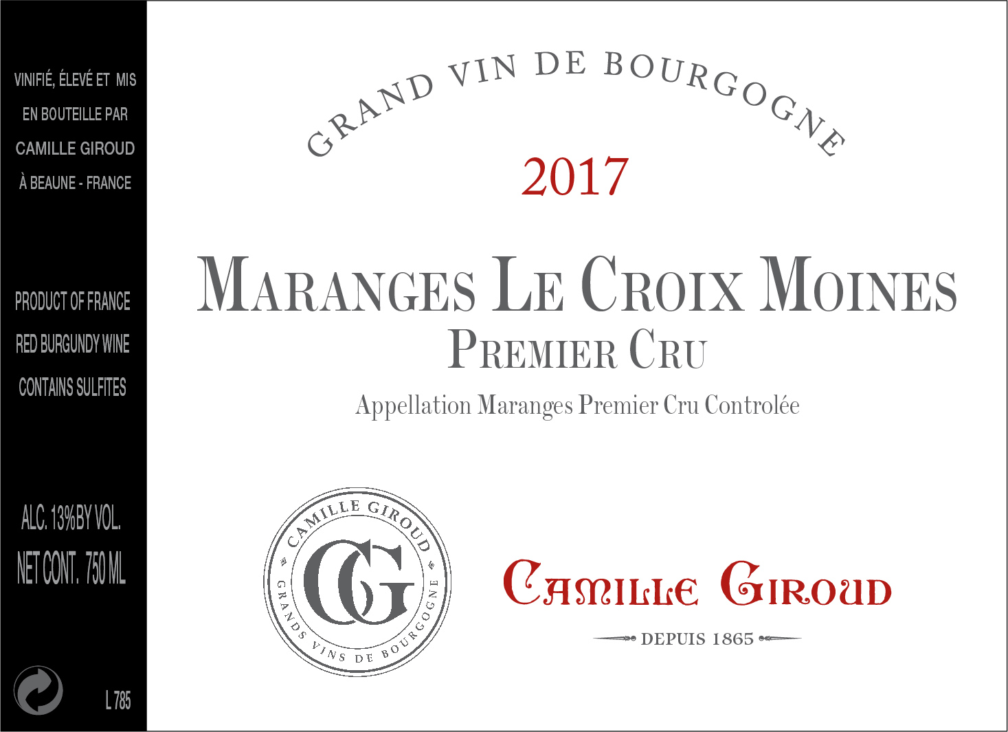 Maranges Le Croix Moines