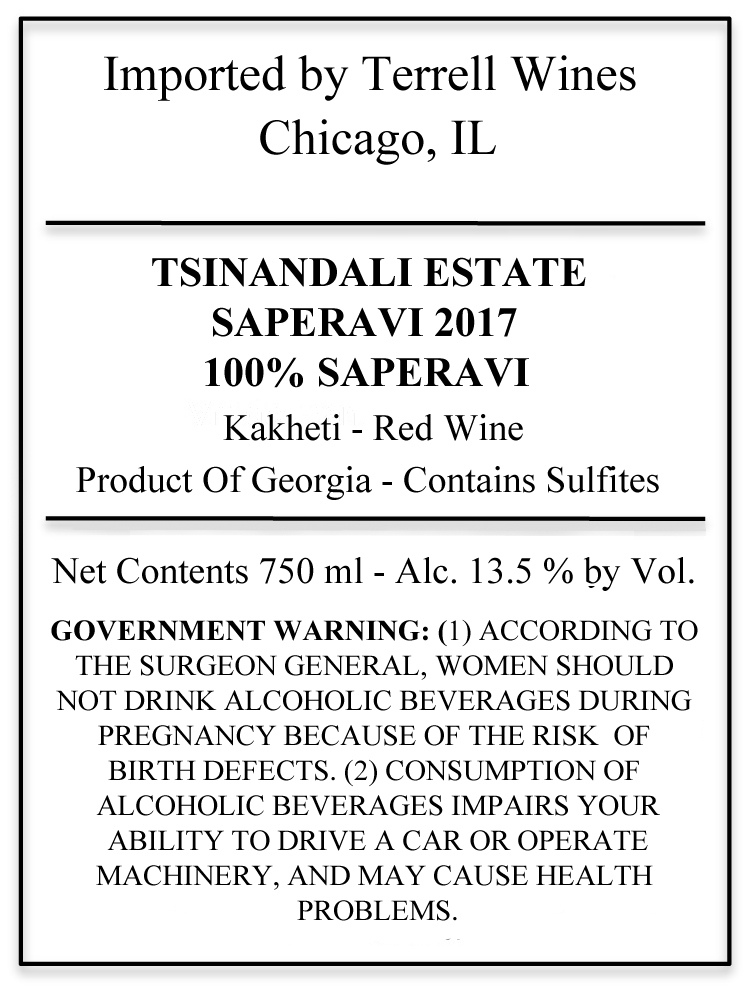 Tsinandali Estate Saperavi