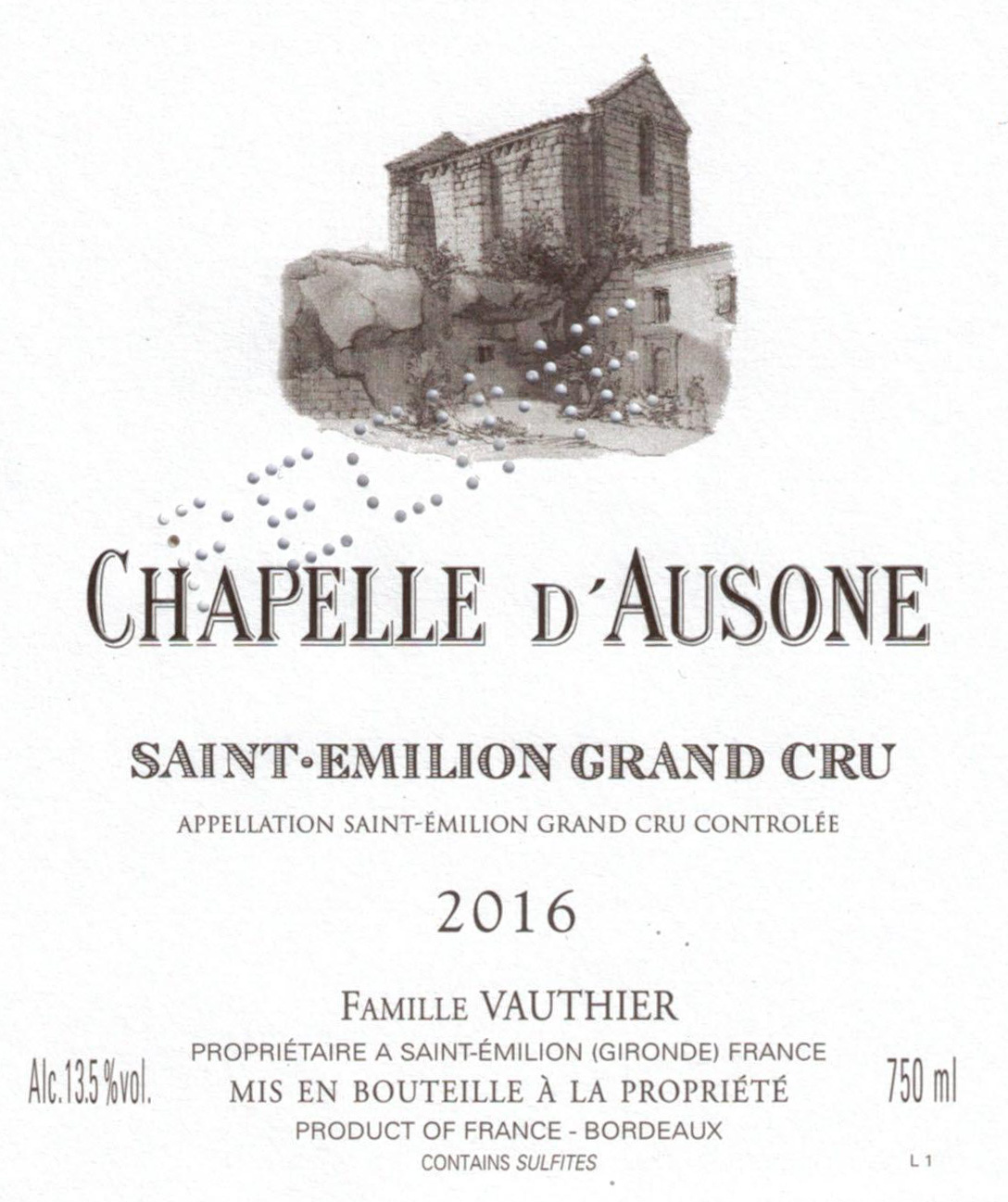 Chapelle D'ausone Saint - Emilion Red Bordeaux Wine