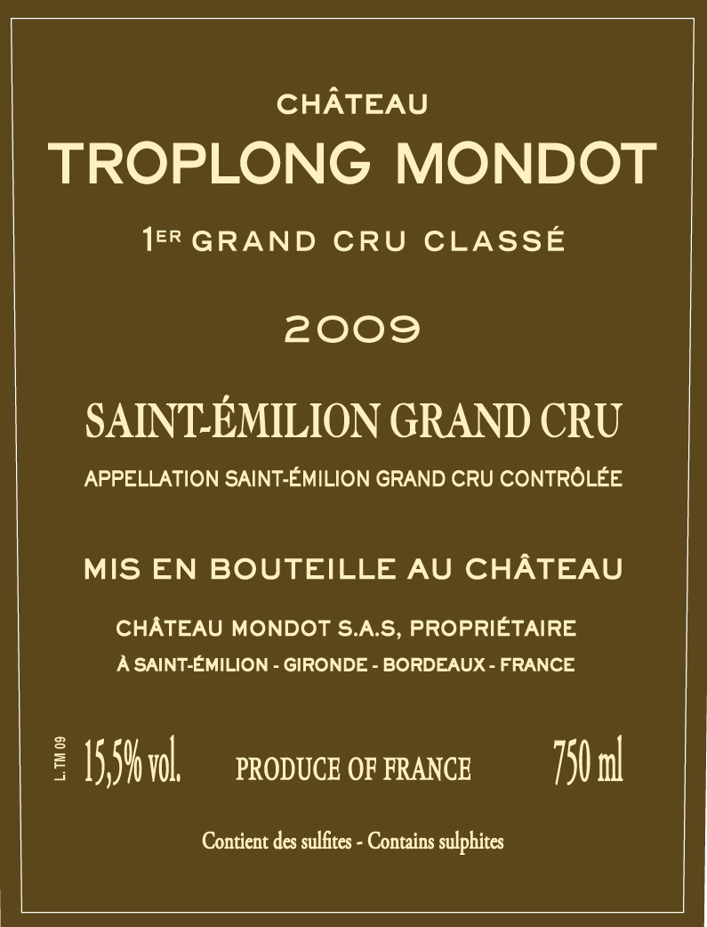 Troplong Mondot 1er Grand Cru Classé