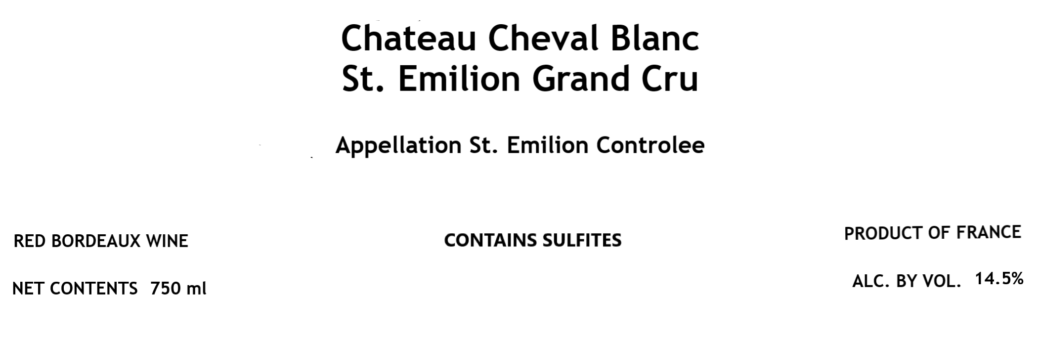 Chateau Cheval Blanc St. Emilion Grand Cru