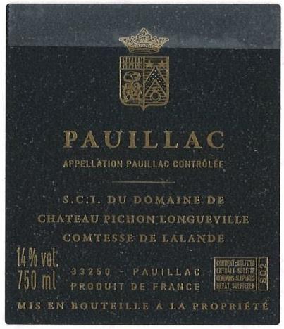 Chateau Pichon Longueville Comtesse De Lalande